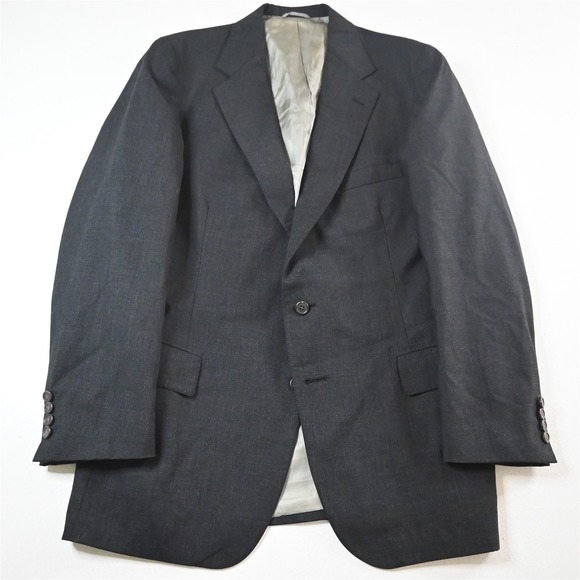 Vtg Polo University Club Ralph Lauren 40R Gray 100% Wool USA Blazer Sport Coat‎